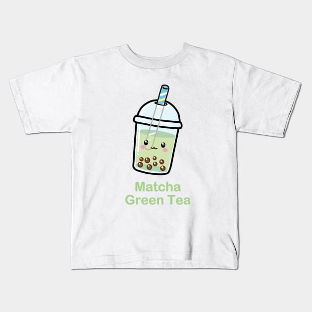 Matcha Green Tea Kids T-Shirt by SirBobalot